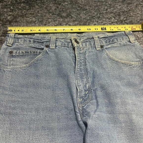 Vintage 70s Levi's Strauss Jeans 31x34 Light Blue Straight Flare Western - Picture 10 of 16